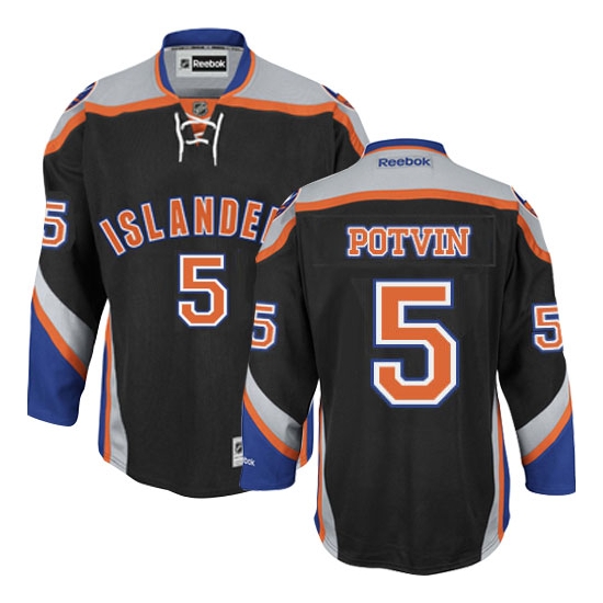 Denis Potvin New York Islanders Authentic Third Reebok Jersey - Black