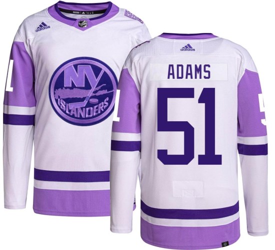 Collin Adams New York Islanders Authentic Hockey Fights Cancer Adidas Jersey
