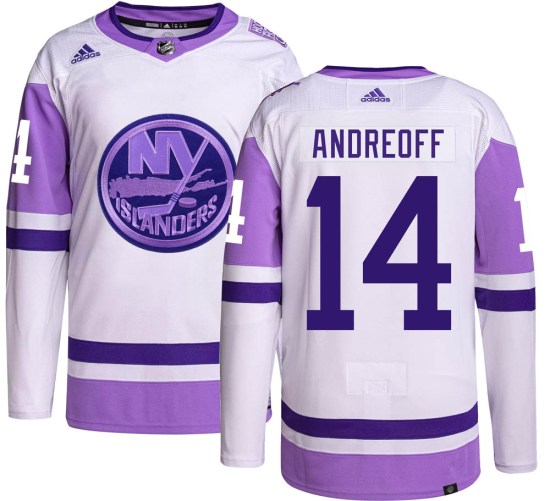 Andy Andreoff New York Islanders Authentic Hockey Fights Cancer Adidas Jersey