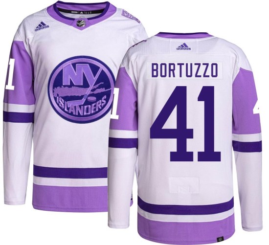 Robert Bortuzzo New York Islanders Authentic Hockey Fights Cancer Adidas Jersey