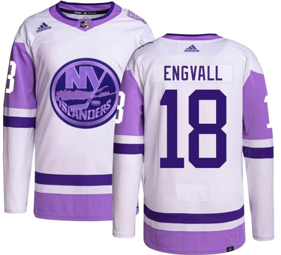 Pierre Engvall New York Islanders Authentic Hockey Fights Cancer Adidas Jersey