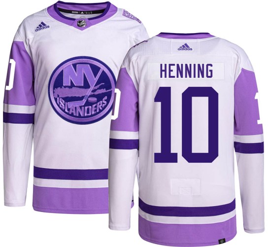 Lorne Henning New York Islanders Authentic Hockey Fights Cancer Adidas Jersey