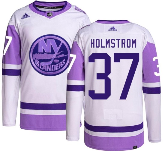 Simon Holmstrom New York Islanders Authentic Hockey Fights Cancer Adidas Jersey
