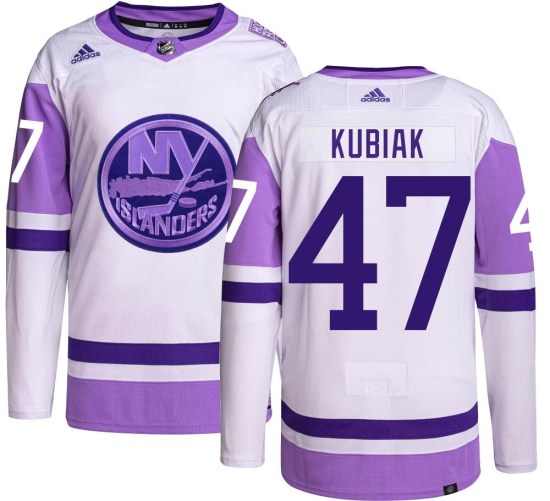 Jeff Kubiak New York Islanders Authentic Hockey Fights Cancer Adidas Jersey