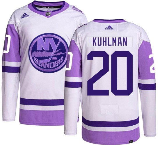 Karson Kuhlman New York Islanders Authentic Hockey Fights Cancer Adidas Jersey