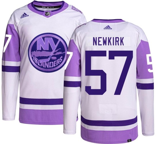 Reece Newkirk New York Islanders Authentic Hockey Fights Cancer Adidas Jersey
