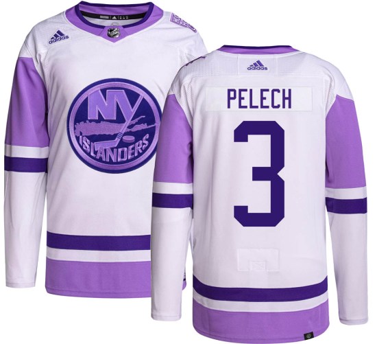 Adam Pelech New York Islanders Authentic Hockey Fights Cancer Adidas Jersey