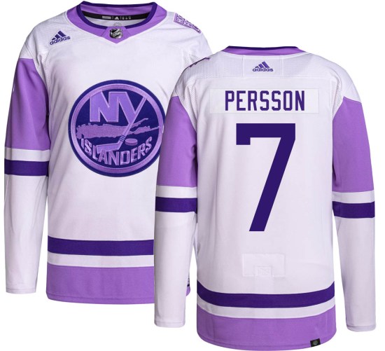 Stefan Persson New York Islanders Authentic Hockey Fights Cancer Adidas Jersey