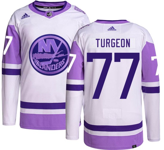 Pierre Turgeon New York Islanders Authentic Hockey Fights Cancer Adidas Jersey