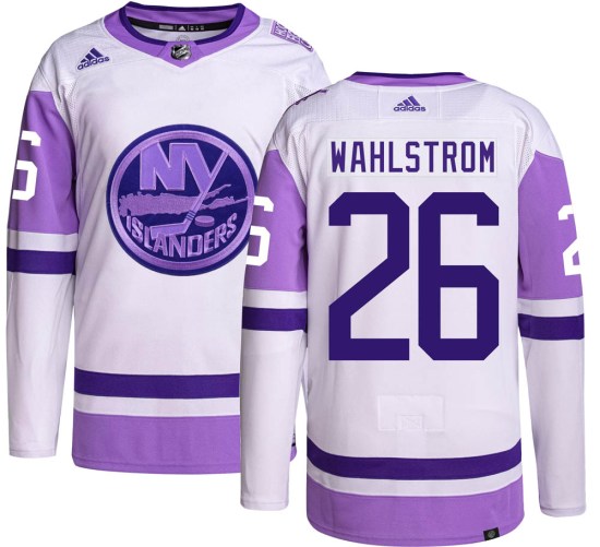Oliver Wahlstrom New York Islanders Authentic Hockey Fights Cancer Adidas Jersey - Olive