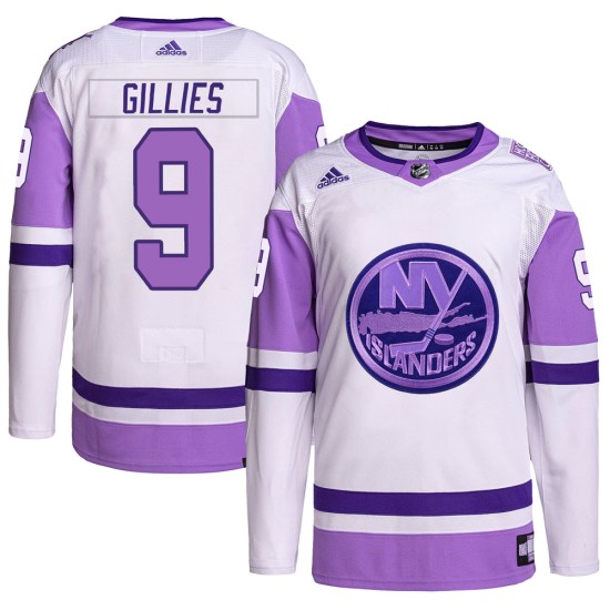 Clark Gillies New York Islanders Authentic Hockey Fights Cancer Primegreen Adidas Jersey - White/Purple