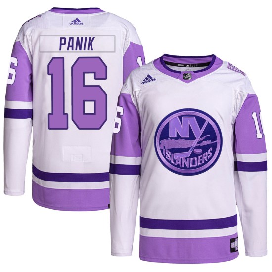 Richard Panik New York Islanders Authentic Hockey Fights Cancer Primegreen Adidas Jersey - White/Purple