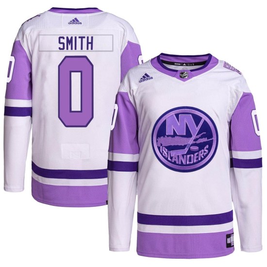 Colton Smith New York Islanders Authentic Hockey Fights Cancer Primegreen Adidas Jersey - White/Purple