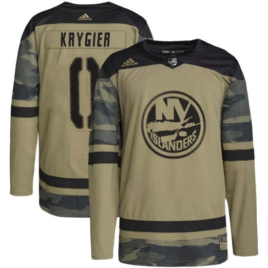 Christian Krygier New York Islanders Youth Authentic Military Appreciation Practice Adidas Jersey - Camo