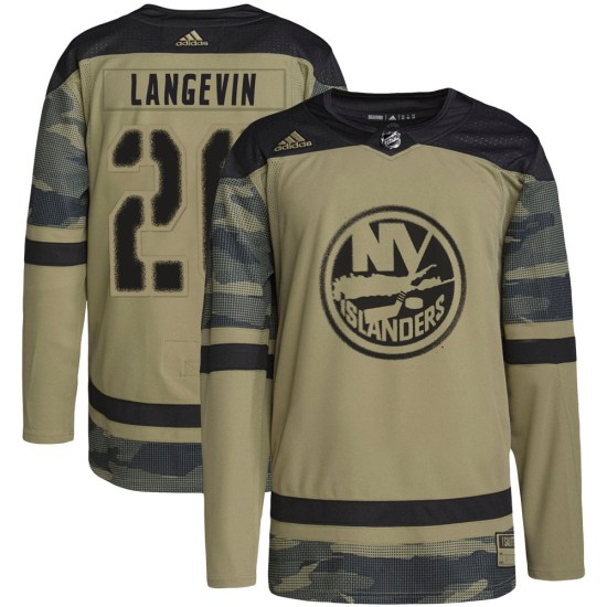 Dave Langevin New York Islanders Youth Authentic Military Appreciation Practice Adidas Jersey - Camo