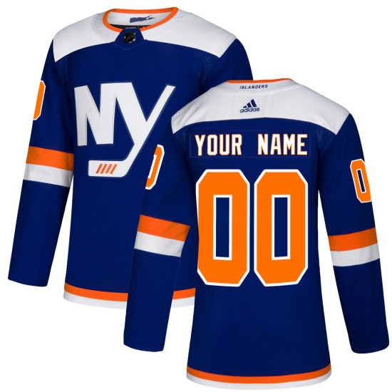 Custom New York Islanders Authentic Custom Alternate Adidas Jersey - Blue