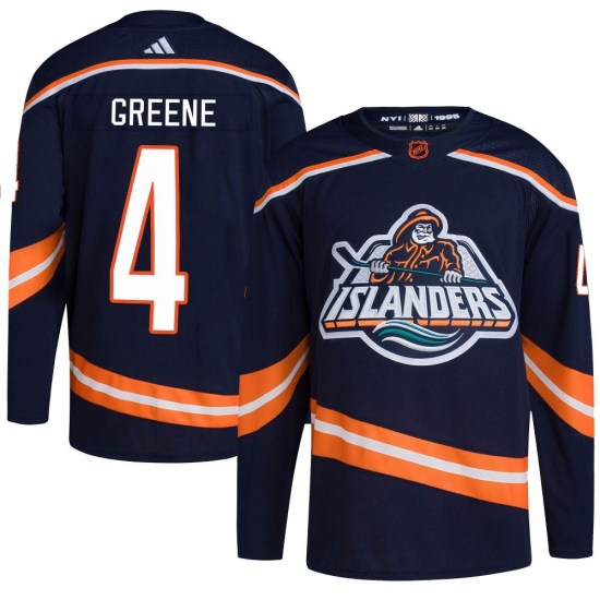 Andy Greene New York Islanders Authentic Navy Reverse Retro 2.0 Adidas Jersey - Green