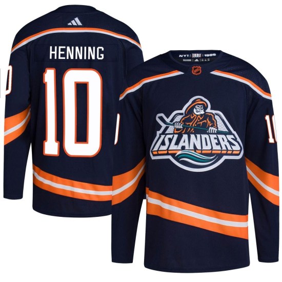 Lorne Henning New York Islanders Authentic Reverse Retro 2.0 Adidas Jersey - Navy