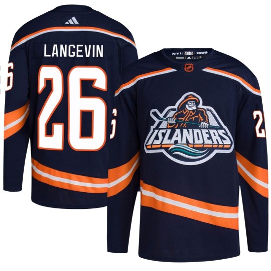 Dave Langevin New York Islanders Authentic Reverse Retro 2.0 Adidas Jersey - Navy