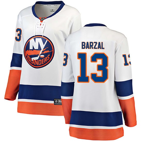 Mathew Barzal New York Islanders Women's Breakaway Away Fanatics Branded Jersey - White