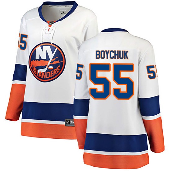 Johnny Boychuk New York Islanders Women's Breakaway Away Fanatics Branded Jersey - White