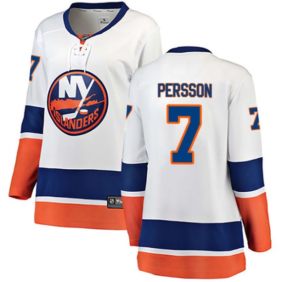 Stefan Persson New York Islanders Women's Breakaway Away Fanatics Branded Jersey - White