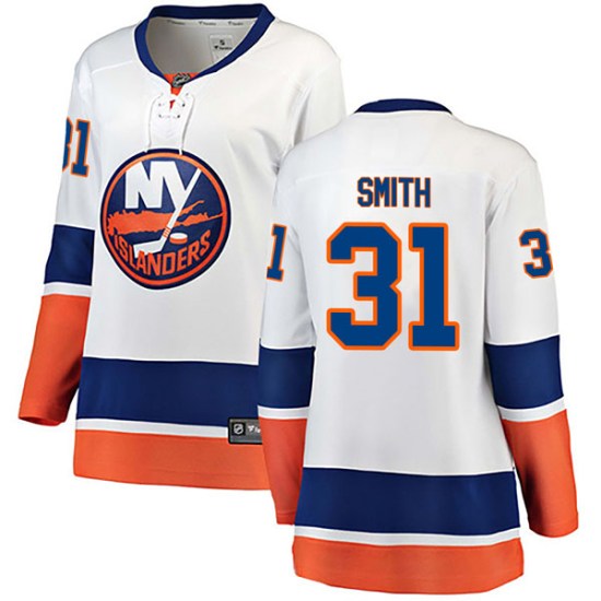Billy Smith New York Islanders Women's Breakaway Away Fanatics Branded Jersey - White