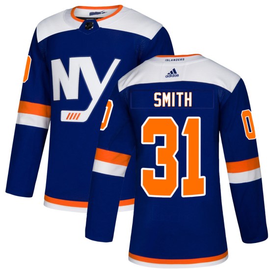 Billy Smith New York Islanders Youth Authentic Alternate Adidas Jersey - Blue