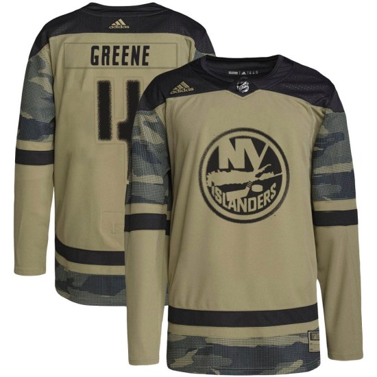 Andy Greene New York Islanders Authentic Camo Military Appreciation Practice Adidas Jersey - Green