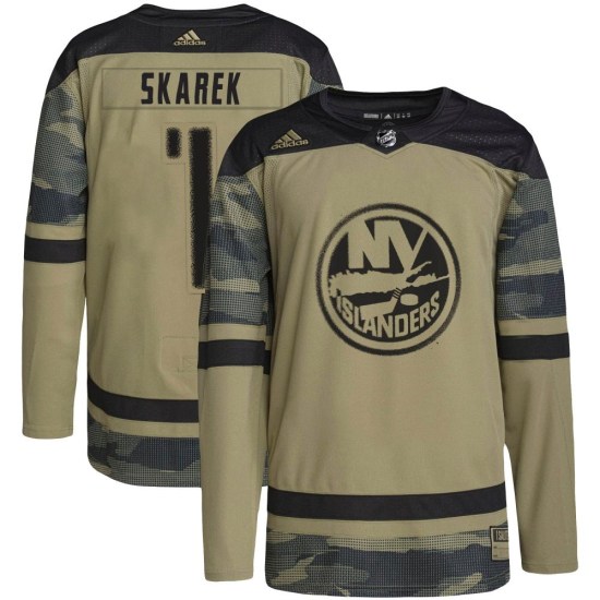 Jakub Skarek New York Islanders Authentic Military Appreciation Practice Adidas Jersey - Camo
