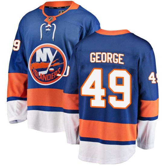 Isaiah George New York Islanders Youth Breakaway Home Fanatics Branded Jersey - Blue