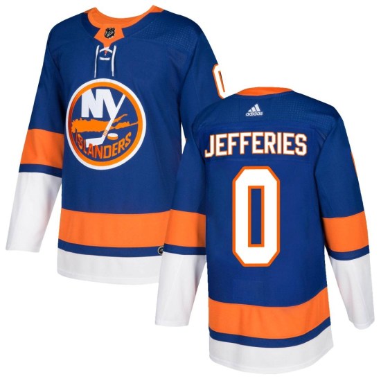 Alex Jefferies New York Islanders Authentic Home Adidas Jersey - Royal