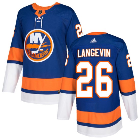 Dave Langevin New York Islanders Authentic Home Adidas Jersey - Royal