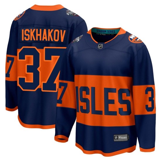 Ruslan Iskhakov New York Islanders Breakaway 2024 Stadium Series Fanatics Branded Jersey - Navy