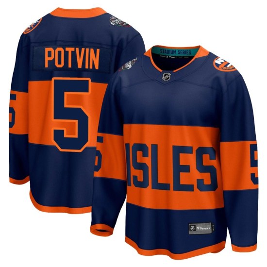Denis Potvin New York Islanders Breakaway 2024 Stadium Series Fanatics Branded Jersey - Navy
