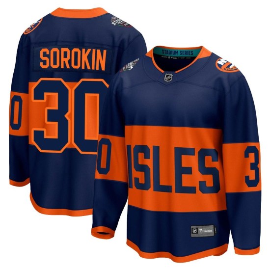 Ilya Sorokin New York Islanders Breakaway 2024 Stadium Series Fanatics Branded Jersey - Navy