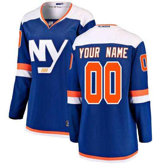 Custom New York Islanders Women's Breakaway Custom Alternate Fanatics Branded Jersey - Blue