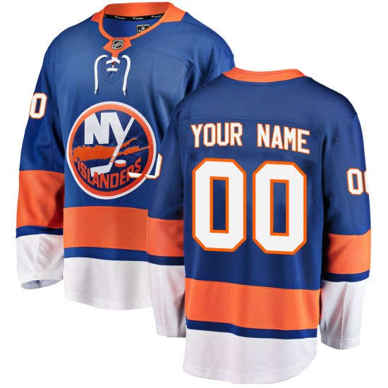 Custom New York Islanders Breakaway Custom Home Fanatics Branded Jersey - Blue
