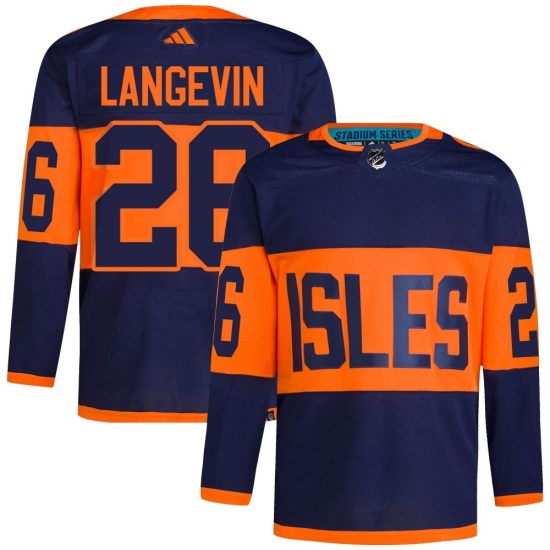 Dave Langevin New York Islanders Authentic 2024 Stadium Series Primegreen Adidas Jersey - Navy