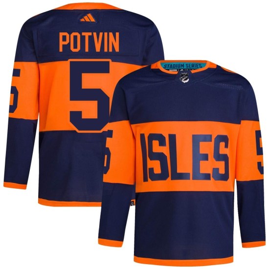 Denis Potvin New York Islanders Authentic 2024 Stadium Series Primegreen Adidas Jersey - Navy