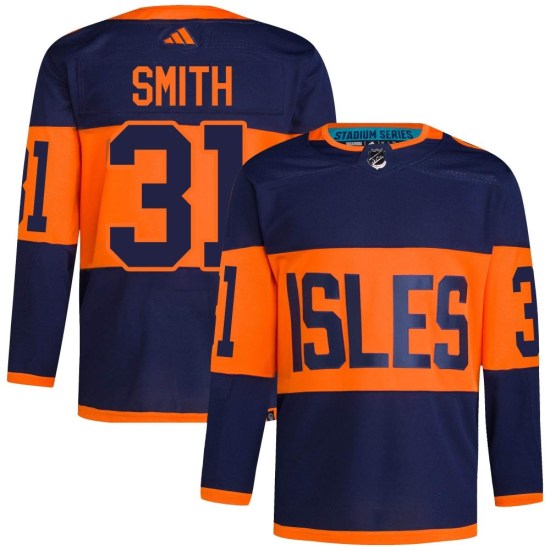 Billy Smith New York Islanders Authentic 2024 Stadium Series Primegreen Adidas Jersey - Navy