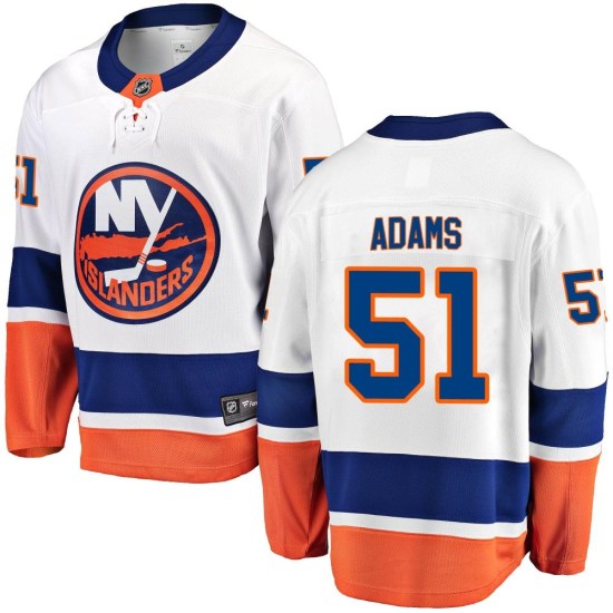 Collin Adams New York Islanders Breakaway Away Fanatics Branded Jersey - White