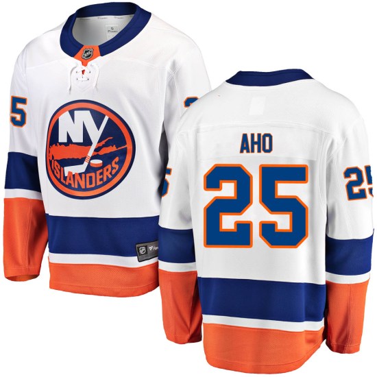 Sebastian Aho New York Islanders Breakaway Away Fanatics Branded Jersey - White