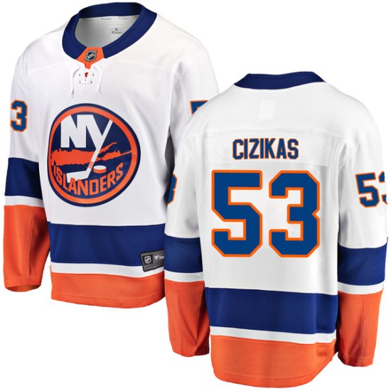Casey Cizikas New York Islanders Breakaway Away Fanatics Branded Jersey - White