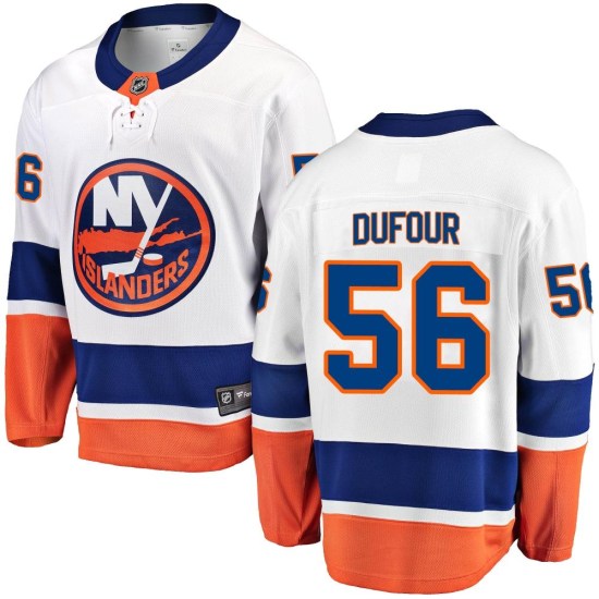 William Dufour New York Islanders Breakaway Away Fanatics Branded Jersey - White