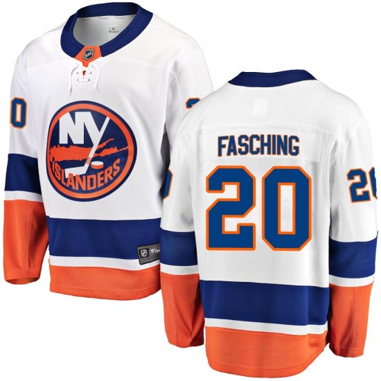 Hudson Fasching New York Islanders Breakaway Away Fanatics Branded Jersey - White