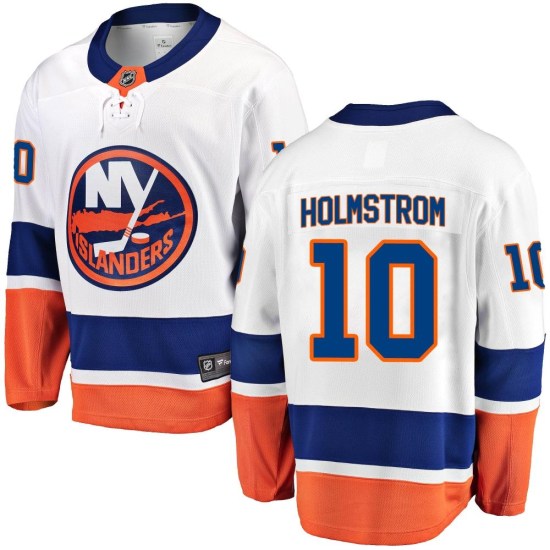Simon Holmstrom New York Islanders Breakaway Away Fanatics Branded Jersey - White