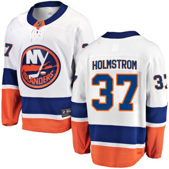 Simon Holmstrom New York Islanders Breakaway Away Fanatics Branded Jersey - White