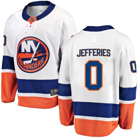 Alex Jefferies New York Islanders Breakaway Away Fanatics Branded Jersey - White