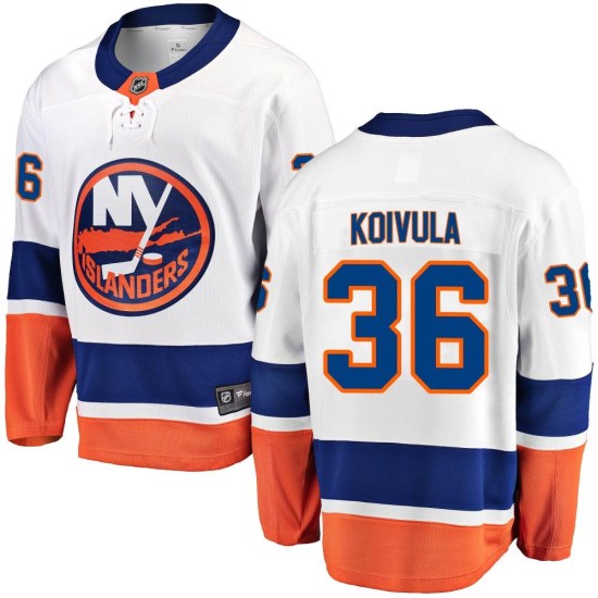 Otto Koivula New York Islanders Breakaway Away Fanatics Branded Jersey - White